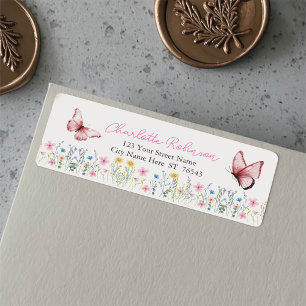 Spring Wildflower Boho Baby Shower Return Address