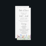 Spring Wildflower Boho Garden Wedding Program Programme<br><div class="desc">This Spring Wildflower Boho Garden Wedding Program is perfect for a garden or outdoor wedding. Includes the name of the bride and groom,  the wedding date and location,  thank you message,  order of service and a list of the wedding party on the back.</div>