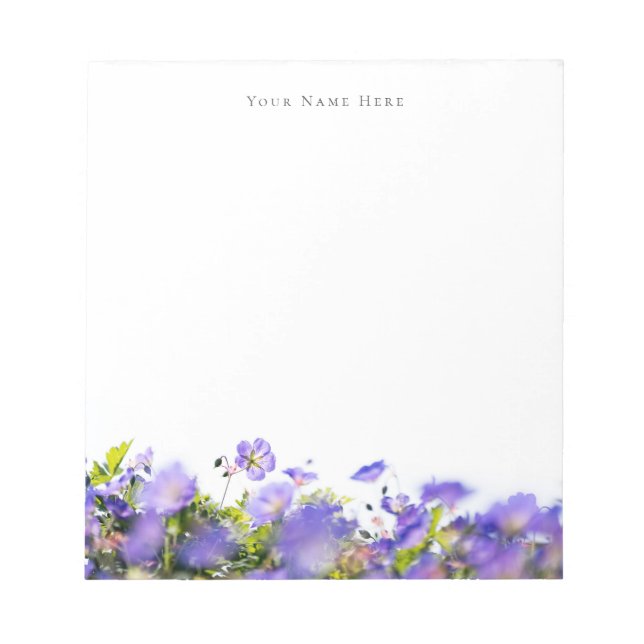 Spring wildflower customisable Notepad (Front)