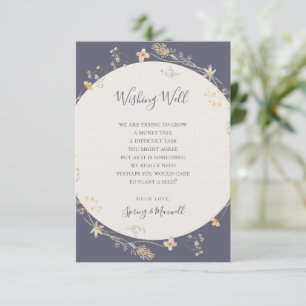Spring Wildflower   Dusty Purple Wishing Well Card