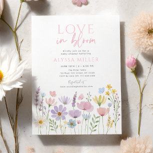 Spring Wildflower Floral Garden Bridal Shower Invitation