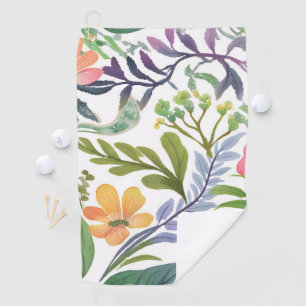Spring Wildflower Florals Flower Fields Golf Towel