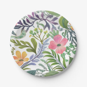 Spring Wildflower Florals   Flower Fields  Paper Plate