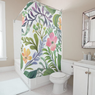Spring Wildflower Florals   Flower Fields  Shower Curtain