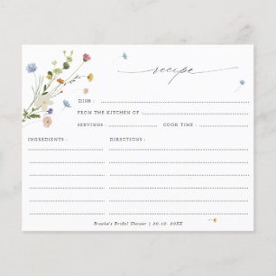 Spring Wildflower Garden chic Bridal Shower Recipe