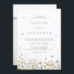 Spring Wildflower Garden Floral Boho Photo Wedding Invitation<br><div class="desc">Celebrate your special day with this elegant wildflower wedding invitation, featuring delicate watercolor florals and modern script typography. The soft floral border, minimalist layout, and pastel colour palette make it perfect for garden weddings, outdoor ceremonies, spring or summer celebrations, and boho or rustic themes. Fully customisable with your personal details....</div>