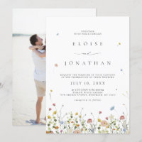 Spring Wildflower Garden Floral Boho Photo Wedding