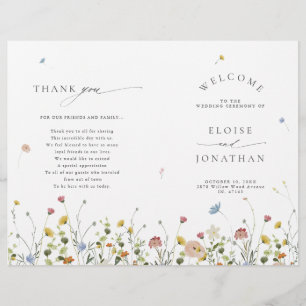 Spring Wildflower Garden Floral Minimalist Wedding
