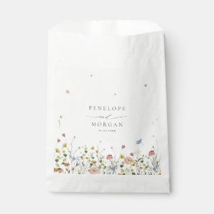 Spring Wildflower Garden Floral Minimalist Wedding Favour Bags