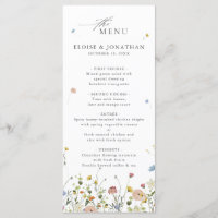 Spring Wildflower Garden Floral Minimalist Wedding