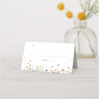 Spring Wildflower Garden Floral Minimalist Wedding