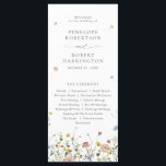 Spring Wildflower Garden Floral Minimalist Wedding Programme<br><div class="desc">Celebrate your special day with this elegant wildflower wedding program, featuring delicate watercolor florals and modern script typography. The soft floral border, minimalist layout, and pastel colour palette make it perfect for garden weddings, outdoor ceremonies, spring or summer celebrations, and boho or rustic themes. Fully customisable with your personal details....</div>