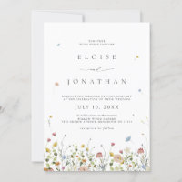 Spring Wildflower Garden Floral QR Code Wedding