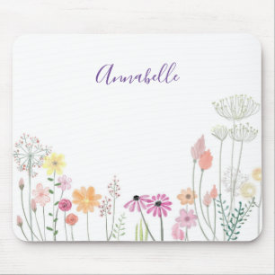 Spring Wildflower Garden Personalised Mouse Mat
