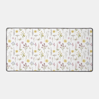 Spring Wildflower Greenery Meadow Flower Garden Desk Mat