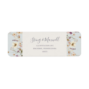 Spring Wildflower   Light Blue Return Address