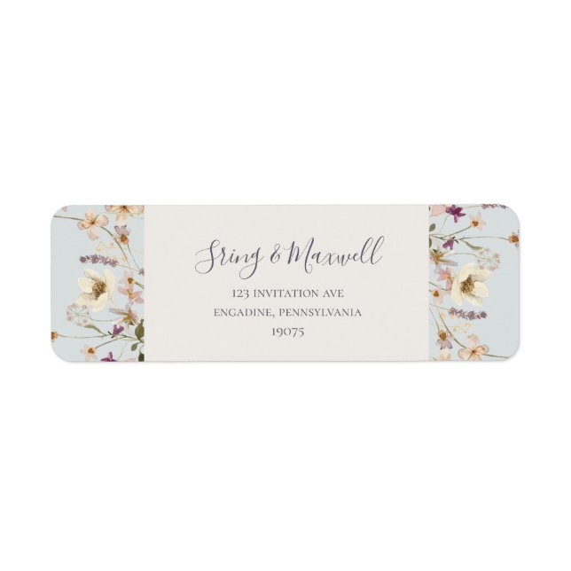 Spring Wildflower | Light Blue Return Address (Front)