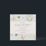 Spring Wildflower | Light Blue Square Wedding Invitation<br><div class="desc">This spring wildflower | light blue square wedding invitation is perfect for your rustic vintage boho wedding. The design features colourful, elegant minimalist pastel watercolor wild flowers. It reminds the viewer of a classic simple bohemian summer garden meadow. A highlight of the design is how the floral and the greenery...</div>