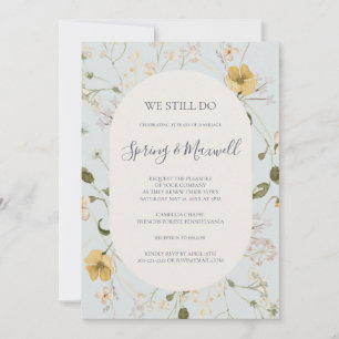 Spring Wildflower   Light blue We Still Do Invitat Invitation