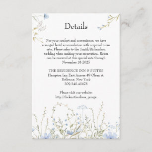 Spring Wildflower Meadow dusty blue details card
