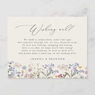 Spring Wildflower Meadow Garden boho Wishing Well Enclosure Card