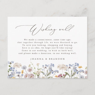 Spring Wildflower Meadow Garden boho Wishing Well Enclosure Card