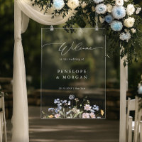 Spring Wildflower Meadow Garden Wedding Welcome