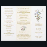 Spring Wildflower Meadow Gold Wedding Program<br><div class="desc">Capture the beauty of nature on your special day with our exquisite wildflower watercolor wedding program. Elegant, unique, and blooming with love. Use the text fields to personalise your design with your own wording and details. If you want to change the font style, colour or text placement, simply click the...</div>