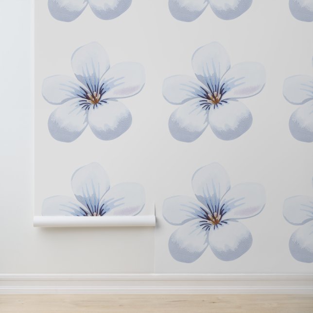 Spring Wildflower Meadow Textured Wallcovering Wallpaper (Application)