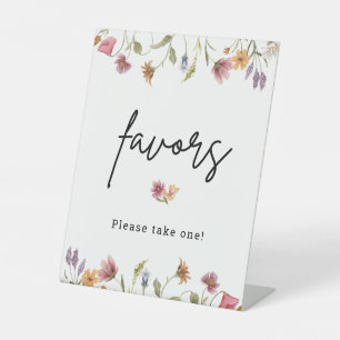 Spring Wildflower Please Take One Favours Pedestal Sign