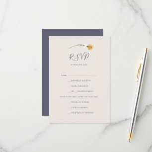 Spring Wildflower   Purple Menu Choice RSVP Card