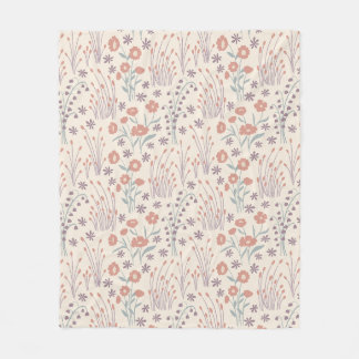 Spring Wildflower Whispers Fleece Blanket