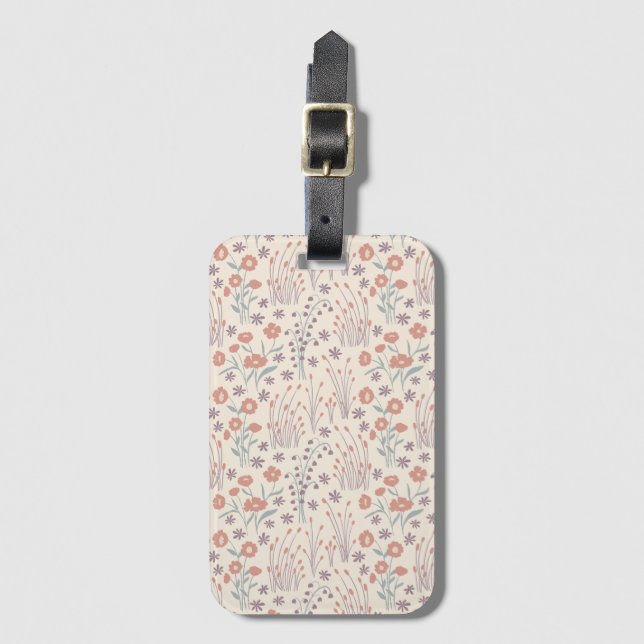 Spring Wildflower Whispers Luggage Tag (Front Vertical)