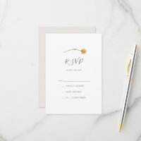 Spring Wildflower | White RSVP Card