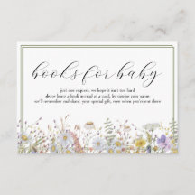 Spring Wildflowers Baby Shower Book Request