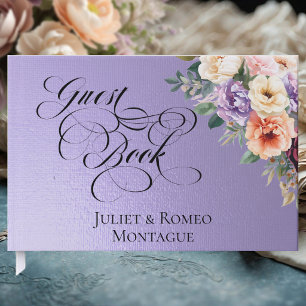 Spring Wildflowers - Blue Lilac Guest Book
