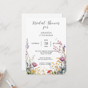 Spring Wildflowers Bridal Shower Invitation