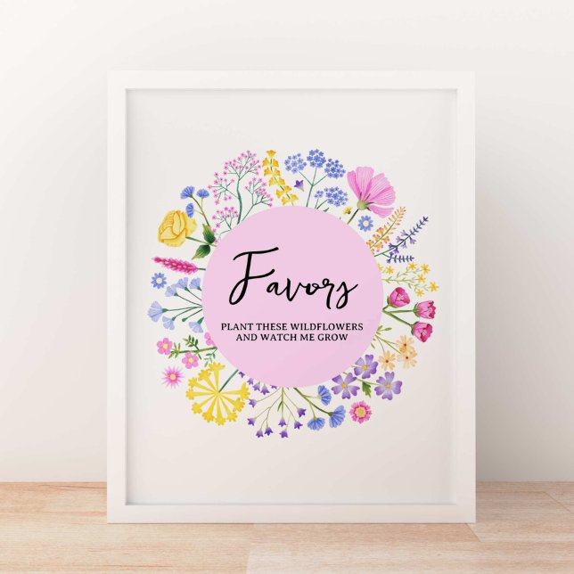Spring Wildflowers Garden Party Birthday Pedestal  Poster (Spring Wildflowers Garden Party Birthday Pedestal Poster)