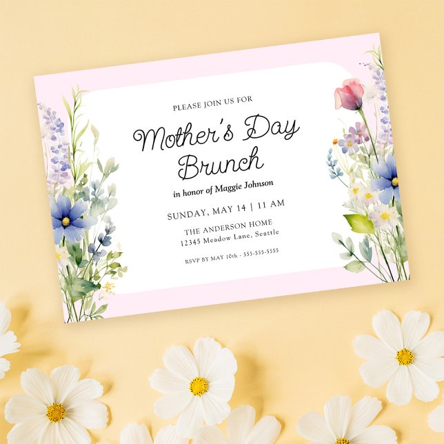 Spring Wildflowers Mother's Day Brunch Invitation (Creator Uploaded)