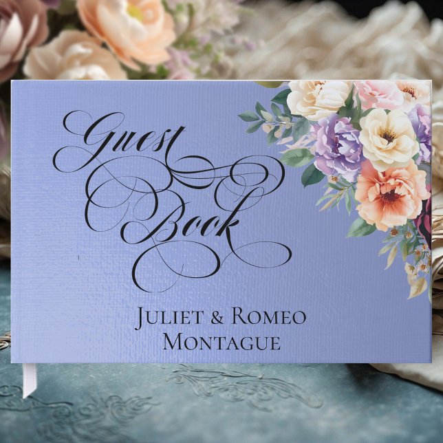 Spring Wildflowers - Sky Blue Guest Book (Creator Uploaded)