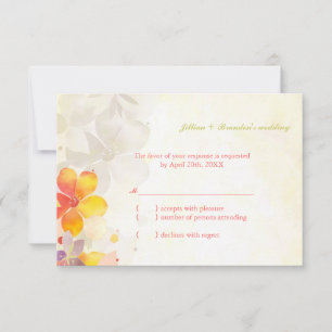Spring Wildflowers Wedding RSVP Card
