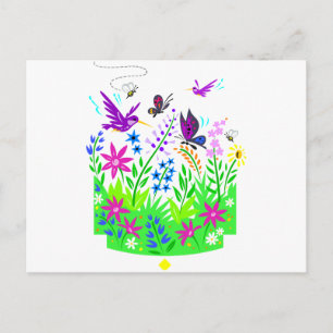 Spring Wildlife Scene Postcard