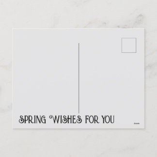 Spring wishes holiday postcard
