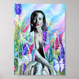 Spring Woman Poster Print - Painting Art