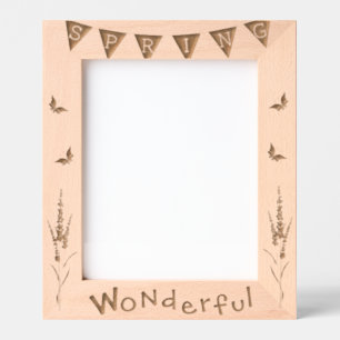 Spring Wonderful Flower & Butterfly Laser Picture Etched Frames
