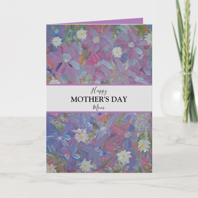 Spring Wonderland Floral Photo Mother's Day Card (Front)