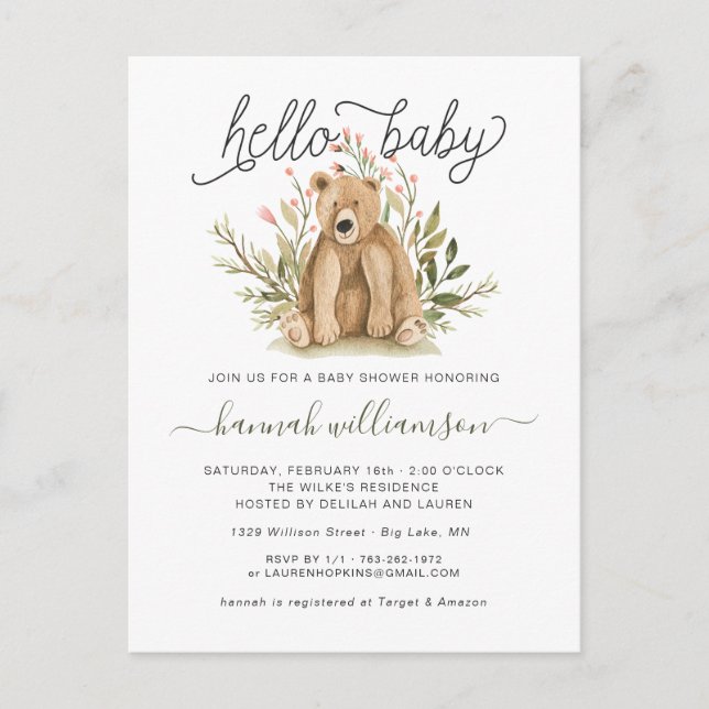 Spring Woodland | Baby Shower Invitation (Front)