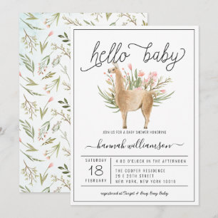 Spring Woodland Baby Shower Invitation