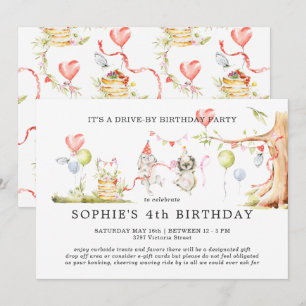 Spring Woodland   Drive-By Birthday Invitation