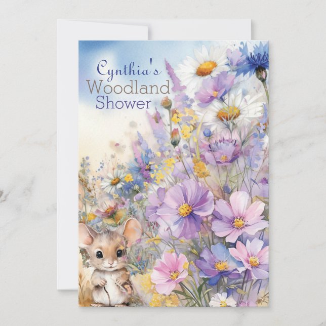 Spring Woodland Shower Invitation (Front)